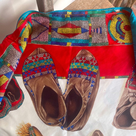 RALPH LAUREN Western Native American Indian Colorful Silk Top Sz Small Rare New! - Picture 7 of 12